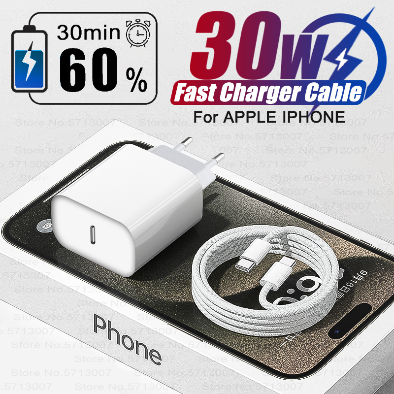 Travel Accessories Iphone - PD 30W Fast Charger For Apple