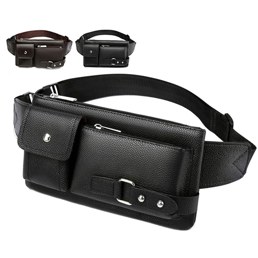 Travel Accessories Leather - Fashion Men Women Waist Bag Casual