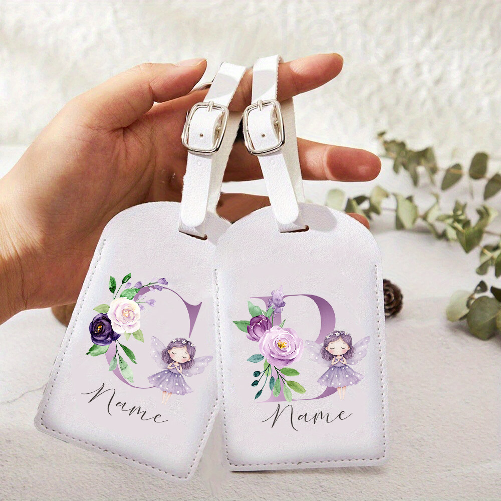 Travel Accessories List - Personalized PU Luggage Tag, Flower Fairy