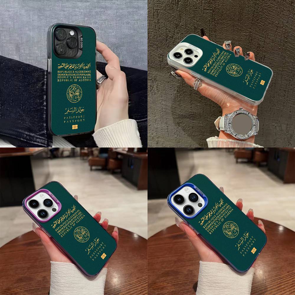 Travel Accessories Iphone - Algerian Algeria Passport Phone Case For