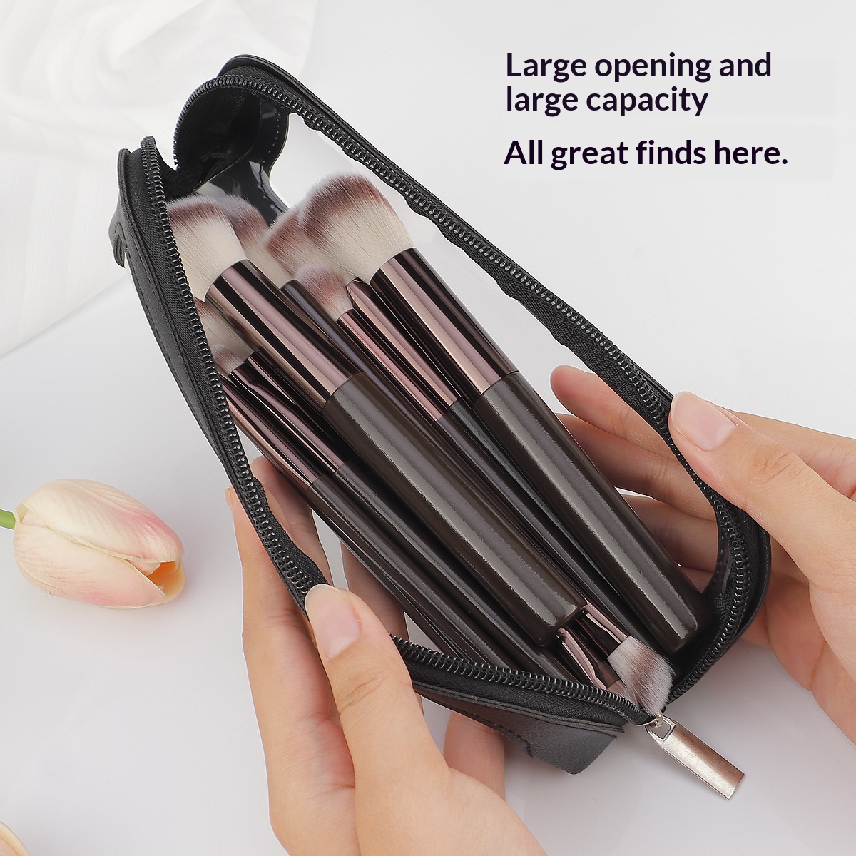 Small Clear PU Leather Travel  – Travel Accessories Leather recenzja i cena