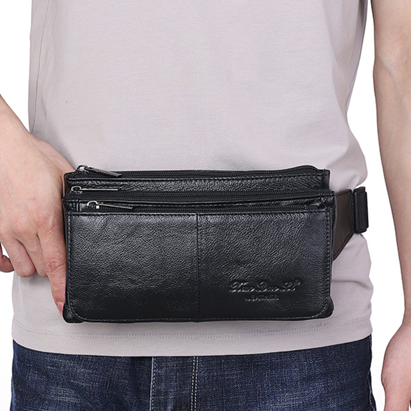 Men Waist Fanny Pack Belt Hip  – Travel Accessories Leather recenzja i cena