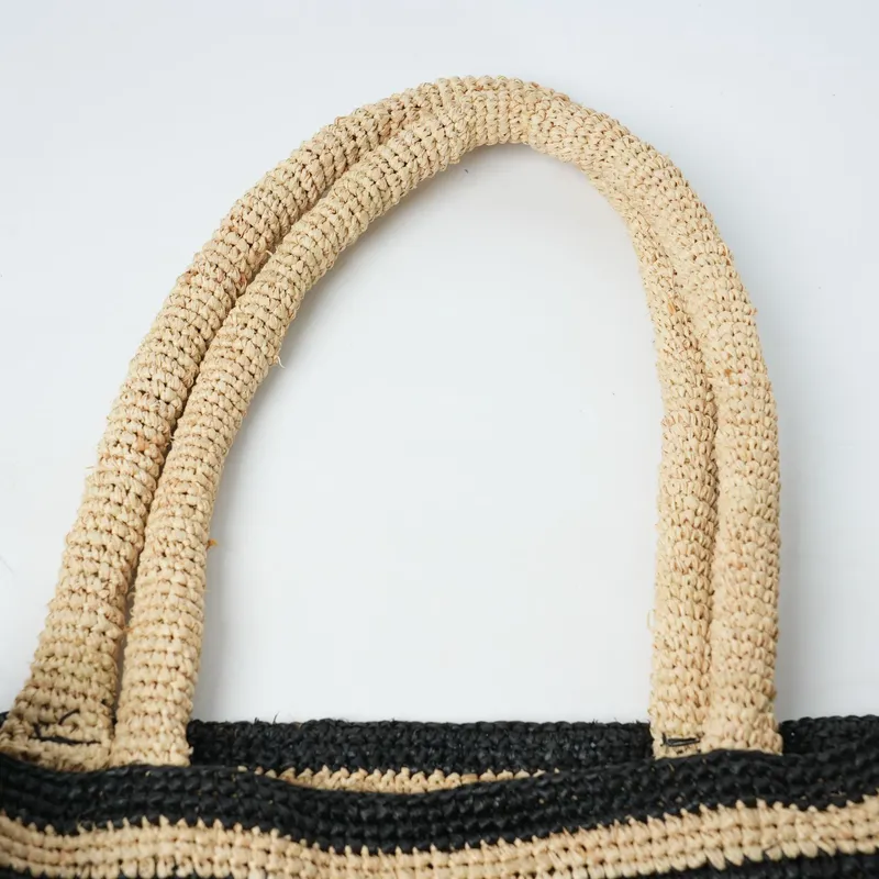 Striped raffia woven straw bag – Travel Accessories recenzja i cena