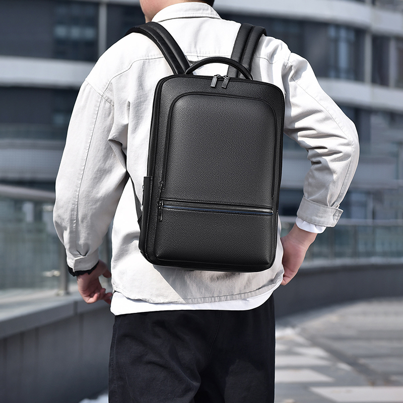 PU Leather Men's Backpack USB  – Travel Accessories Leather recenzja i cena
