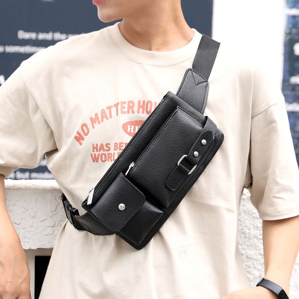 Fashion Men Women Waist Bag Ca – Travel Accessories Leather recenzja i cena