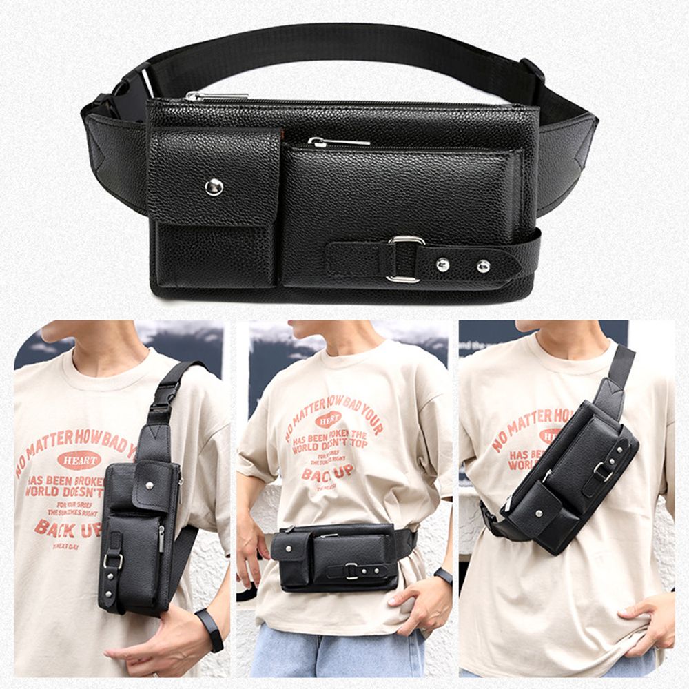 Fashion Men Women Waist Bag Ca – Travel Accessories Leather recenzja i cena
