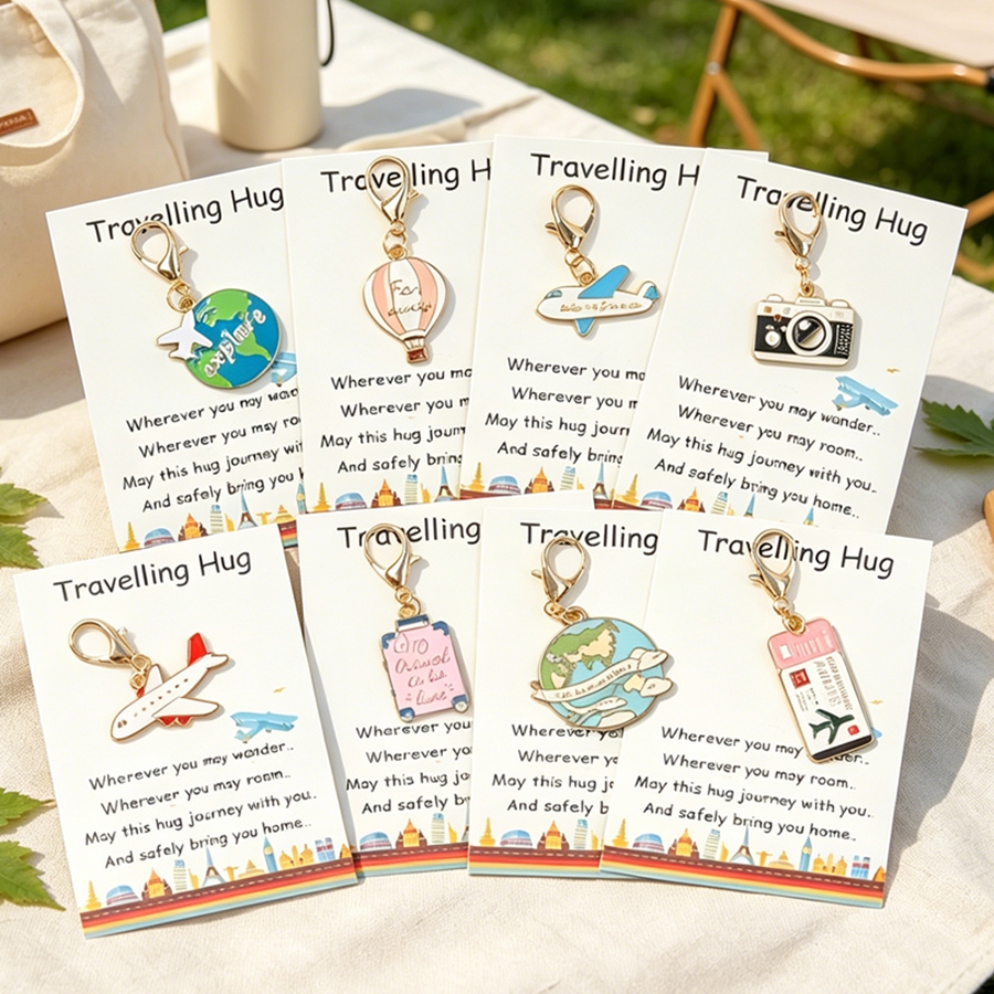 8-Piece Travel Keychain Set, P – Travel Accessories As Gifts recenzja i cena