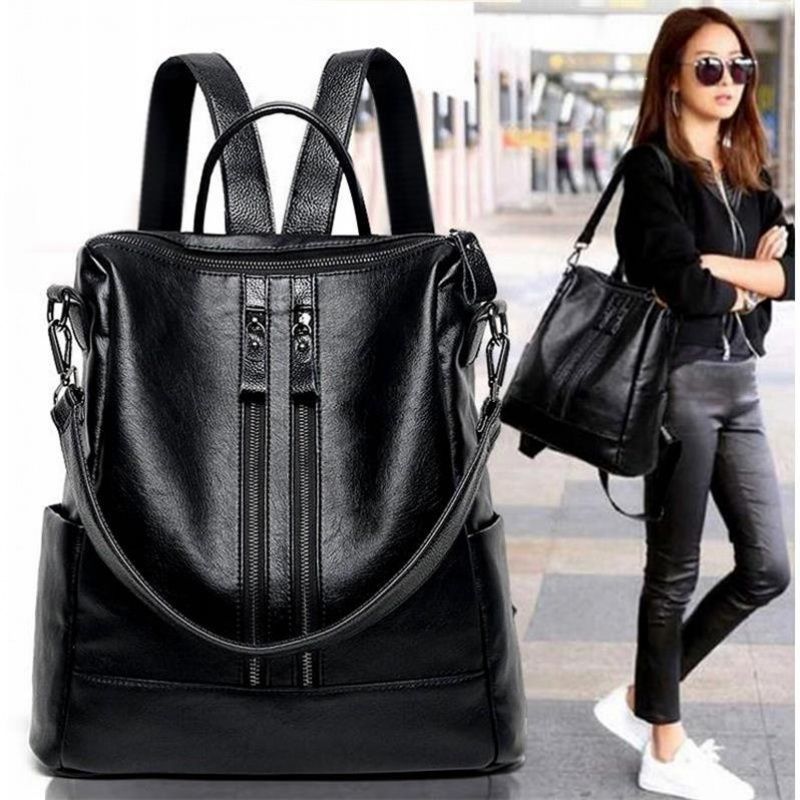 Women Soft Leather Backpack Sc – Travel Accessories Leather recenzja i cena