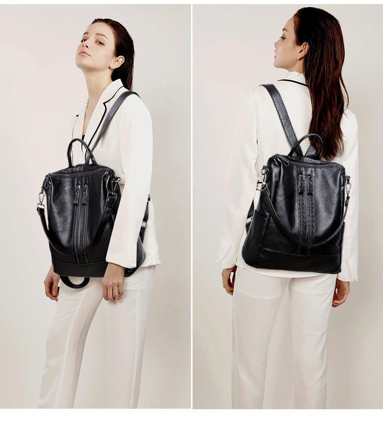 Women Soft Leather Backpack Sc – Travel Accessories Leather recenzja i cena