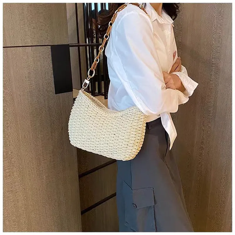 Straw Woven Shoulder Bag for W – Travel Accessories recenzja i cena