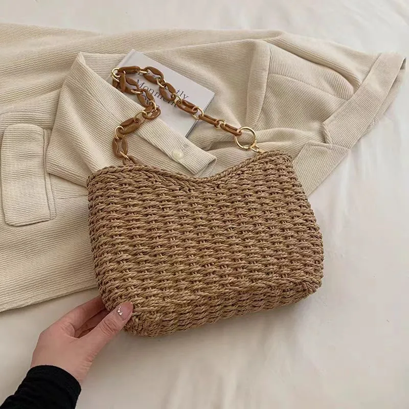 Straw Woven Shoulder Bag for W – Travel Accessories recenzja i cena