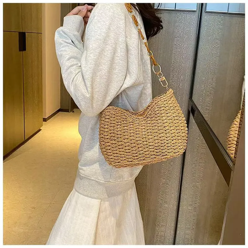 Straw Woven Shoulder Bag for W – Travel Accessories recenzja i cena