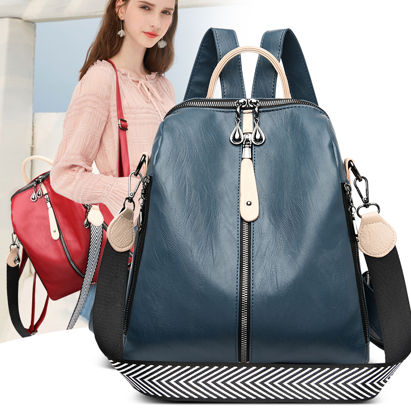 Fashion Backpack Women Soft Le – Travel Accessories Leather recenzja i cena