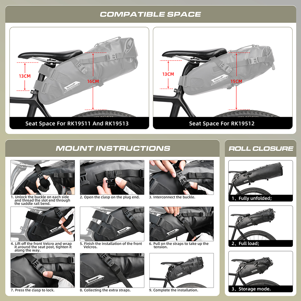 Rhinowalk Bicycle Saddle Bag 5 – Travel Accessories Bike recenzja i cena