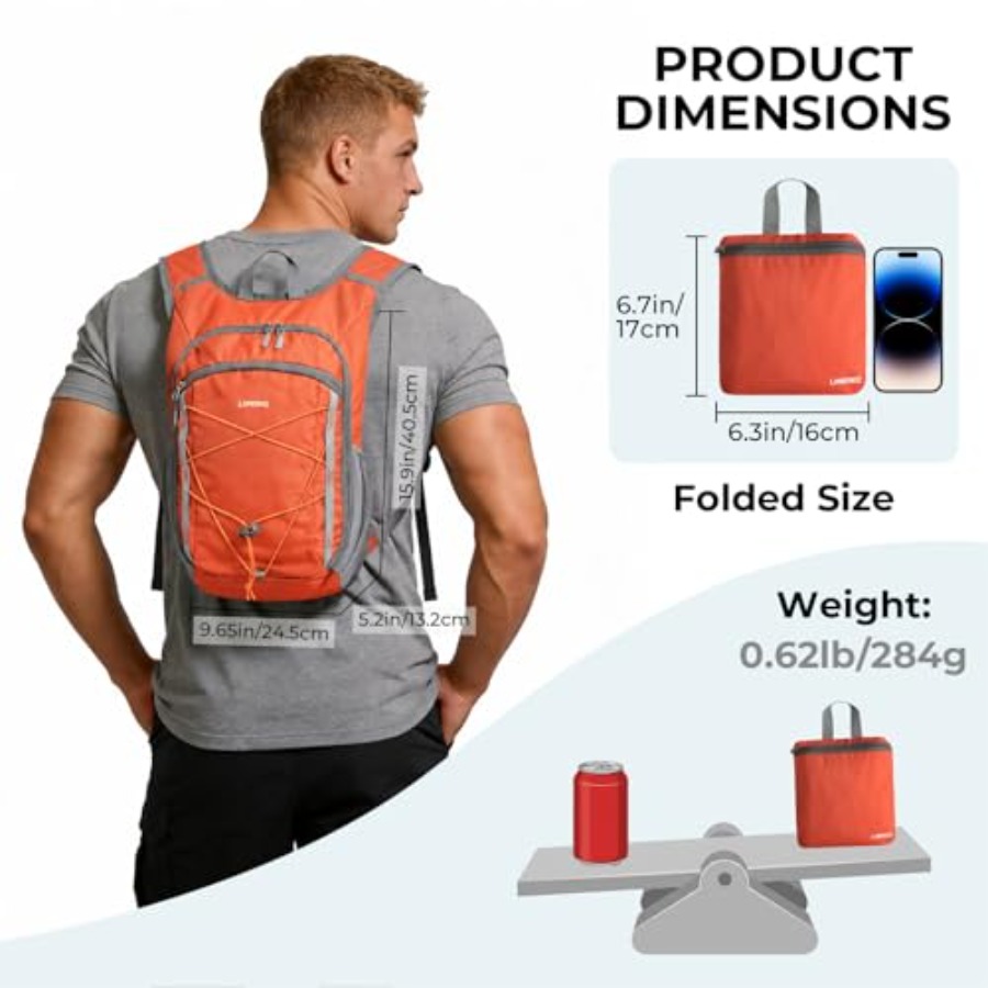13L Small Hiking Backpack for  – Packable Daypack Foldable recenzja i cena