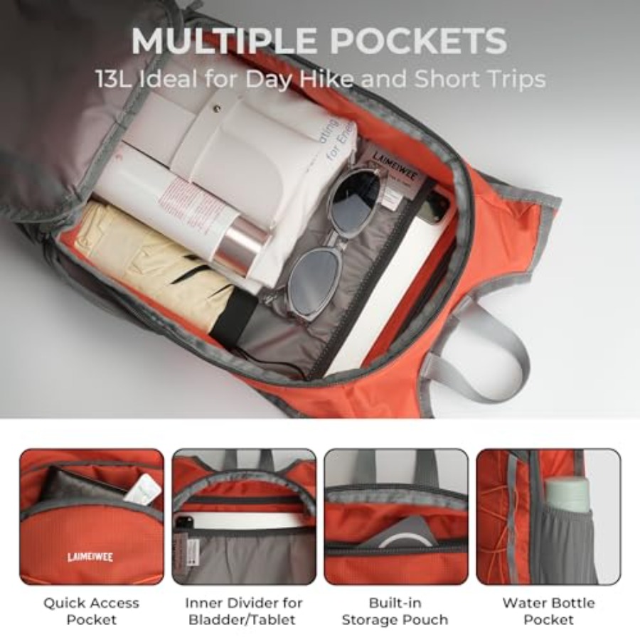 13L Small Hiking Backpack for  – Packable Daypack Foldable recenzja i cena