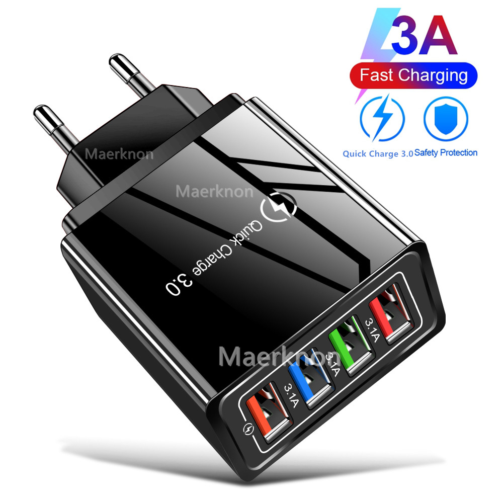 4 USB Fast Charging Head EU/US – Travel Accessories Iphone recenzja i cena