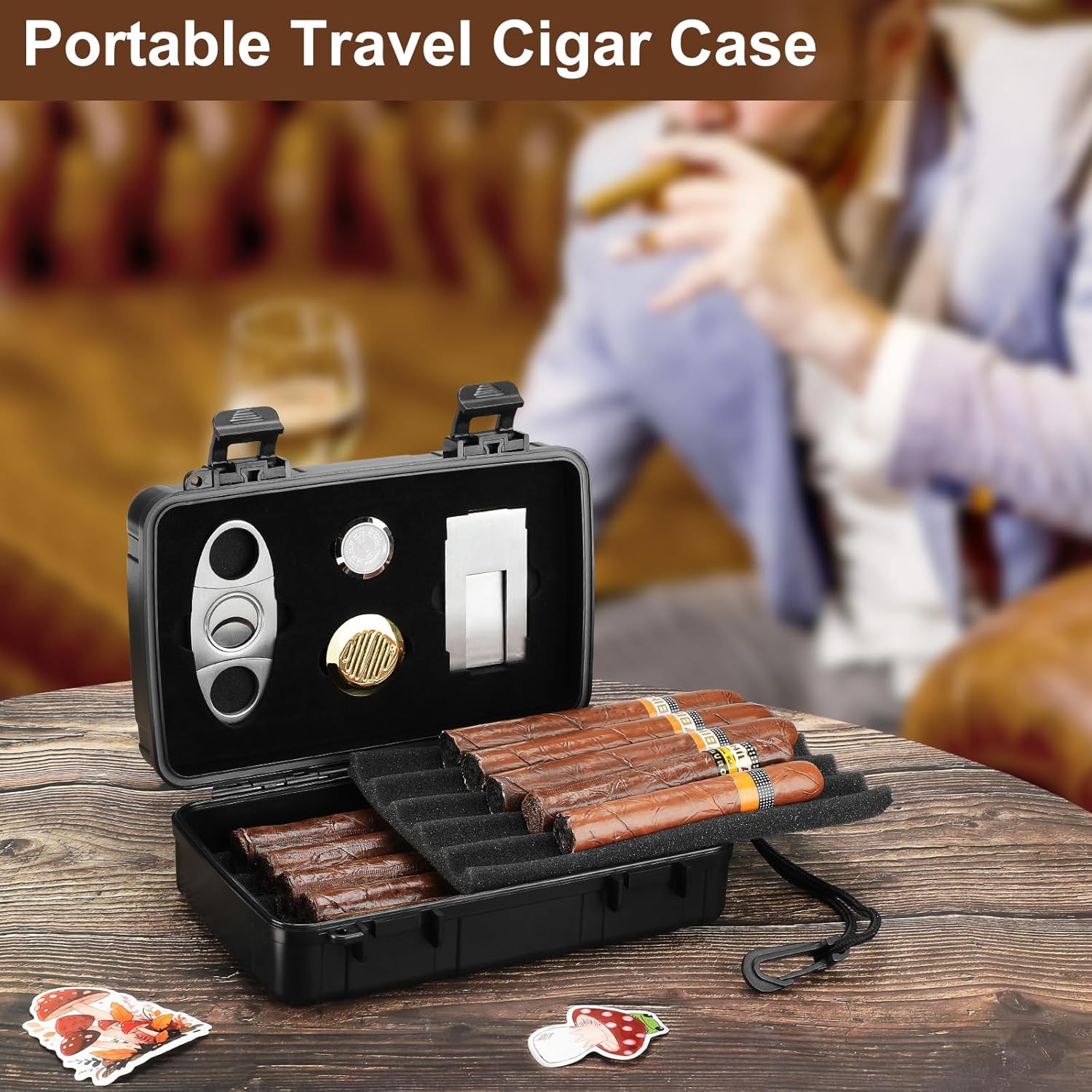 Portable Cigar Humidor Holds 1 – Travel Accessories recenzja i cena
