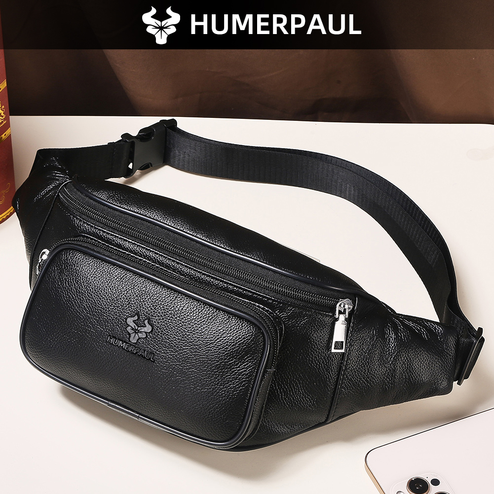 HUMERPAUL Men's Waist Fanny Pa – Travel Accessories Leather recenzja i cena