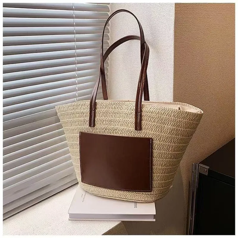 Straw hand-woven tote bag larg – Travel Accessories recenzja i cena