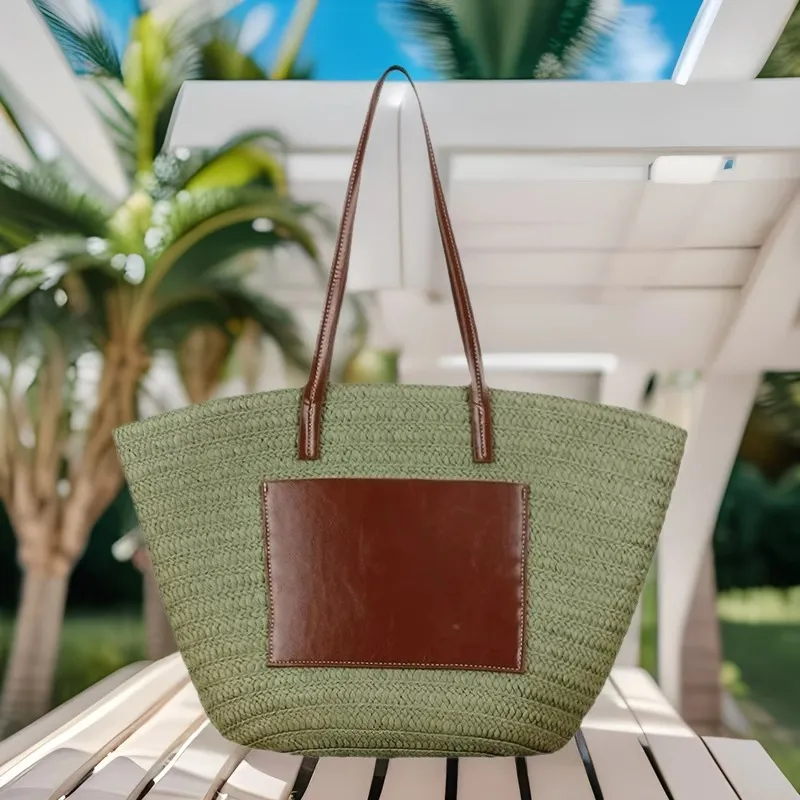 Straw hand-woven tote bag larg – Travel Accessories recenzja i cena