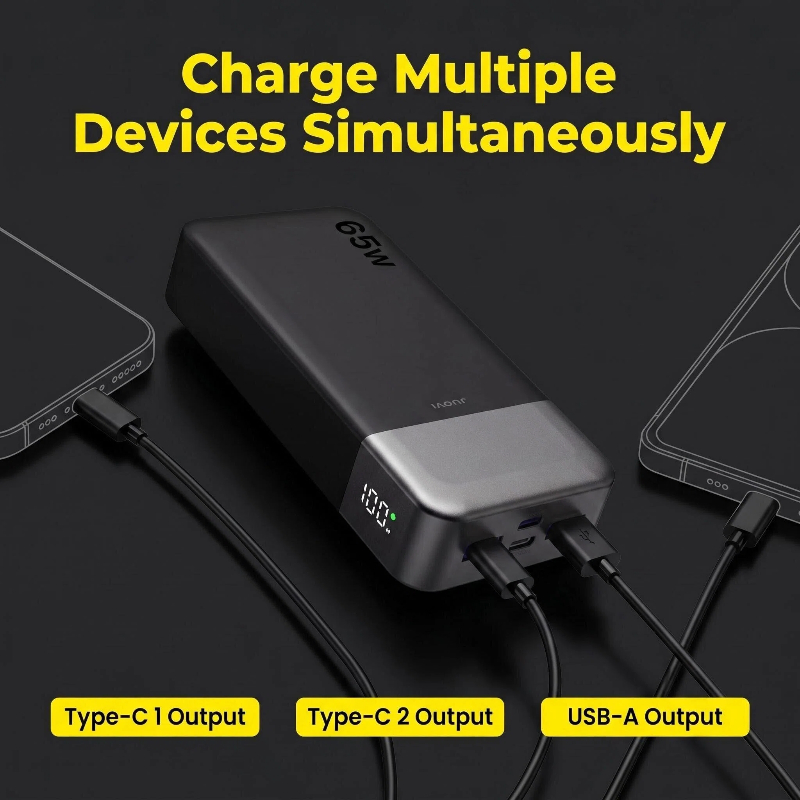 JUOVI 20000mAh Power Bank 65W  – Travel Accessories Iphone recenzja i cena