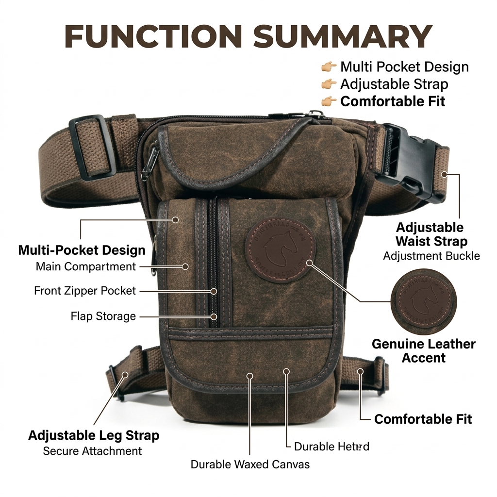 Motorcycle Drop Leg Bag Men Ca – Travel Accessories Bike recenzja i cena